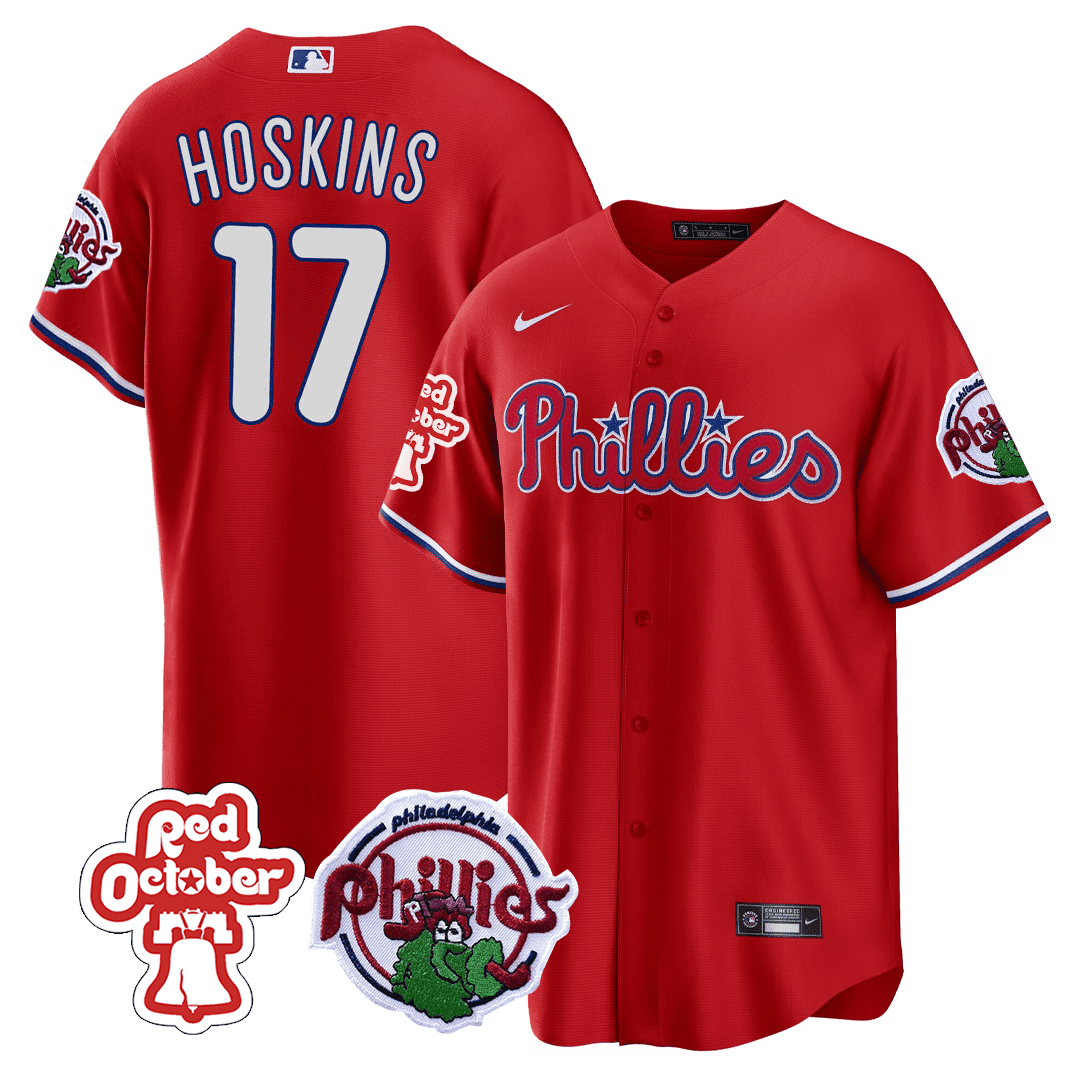 Men’s Philadelphia Red October Patch Cool Base Jersey