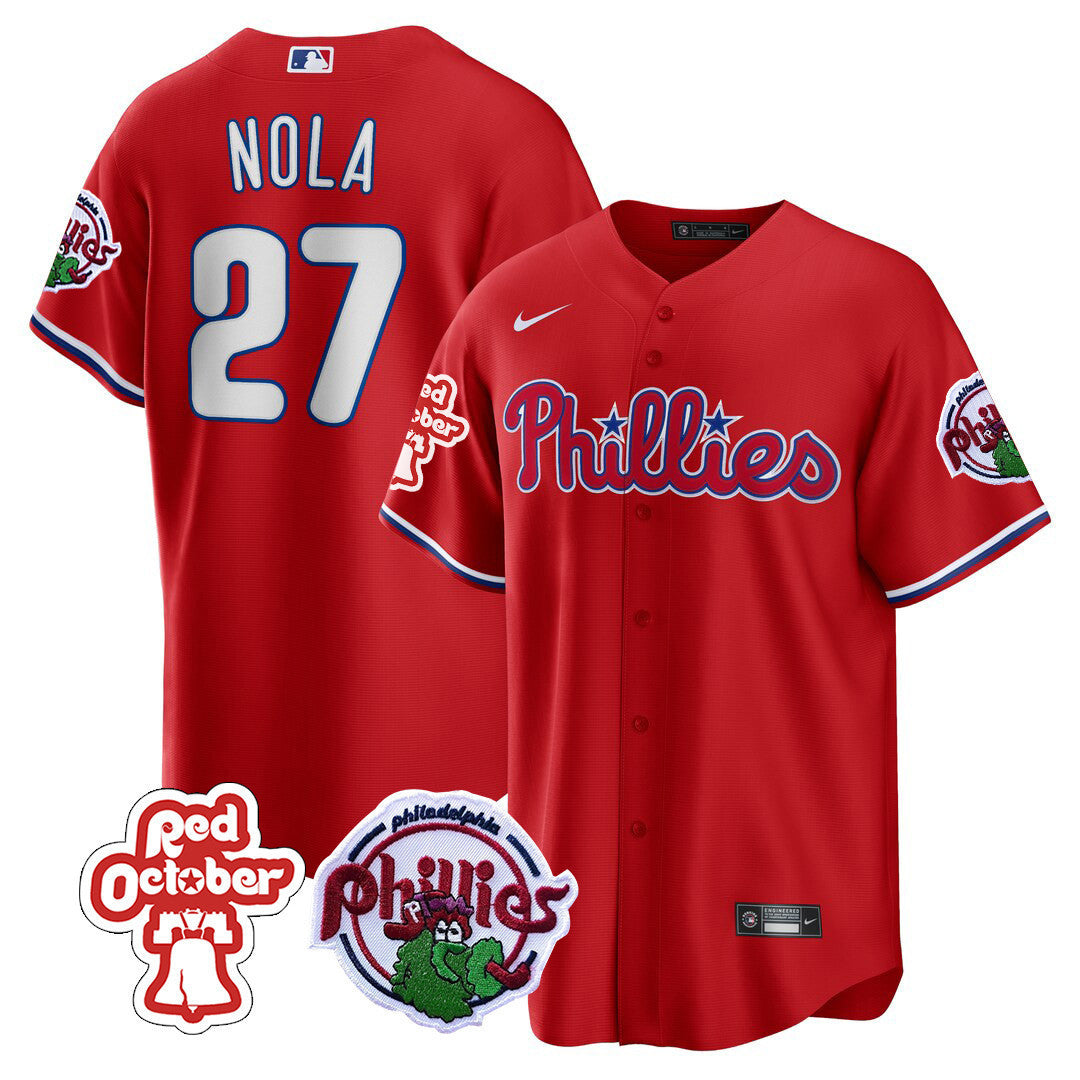 Men’s Philadelphia Red October Patch Cool Base Jersey