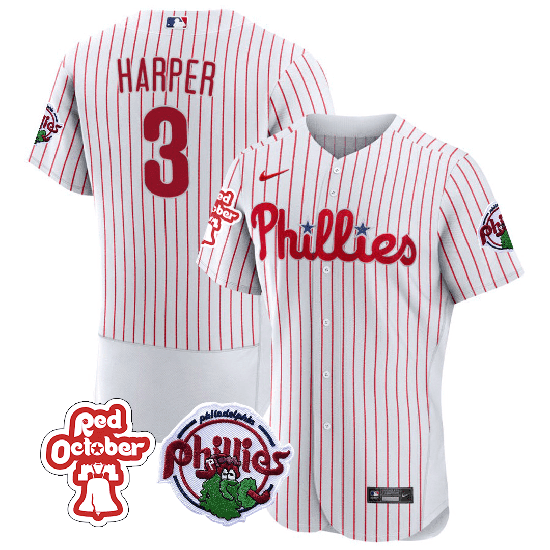 Men’s Philadelphia Red October Patch Flex Base Jersey