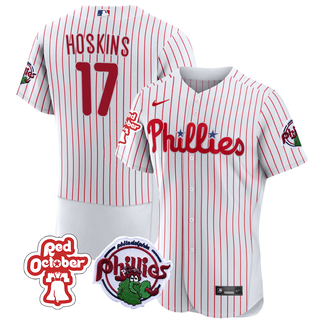 Men’s Philadelphia Red October Patch Flex Base Jersey