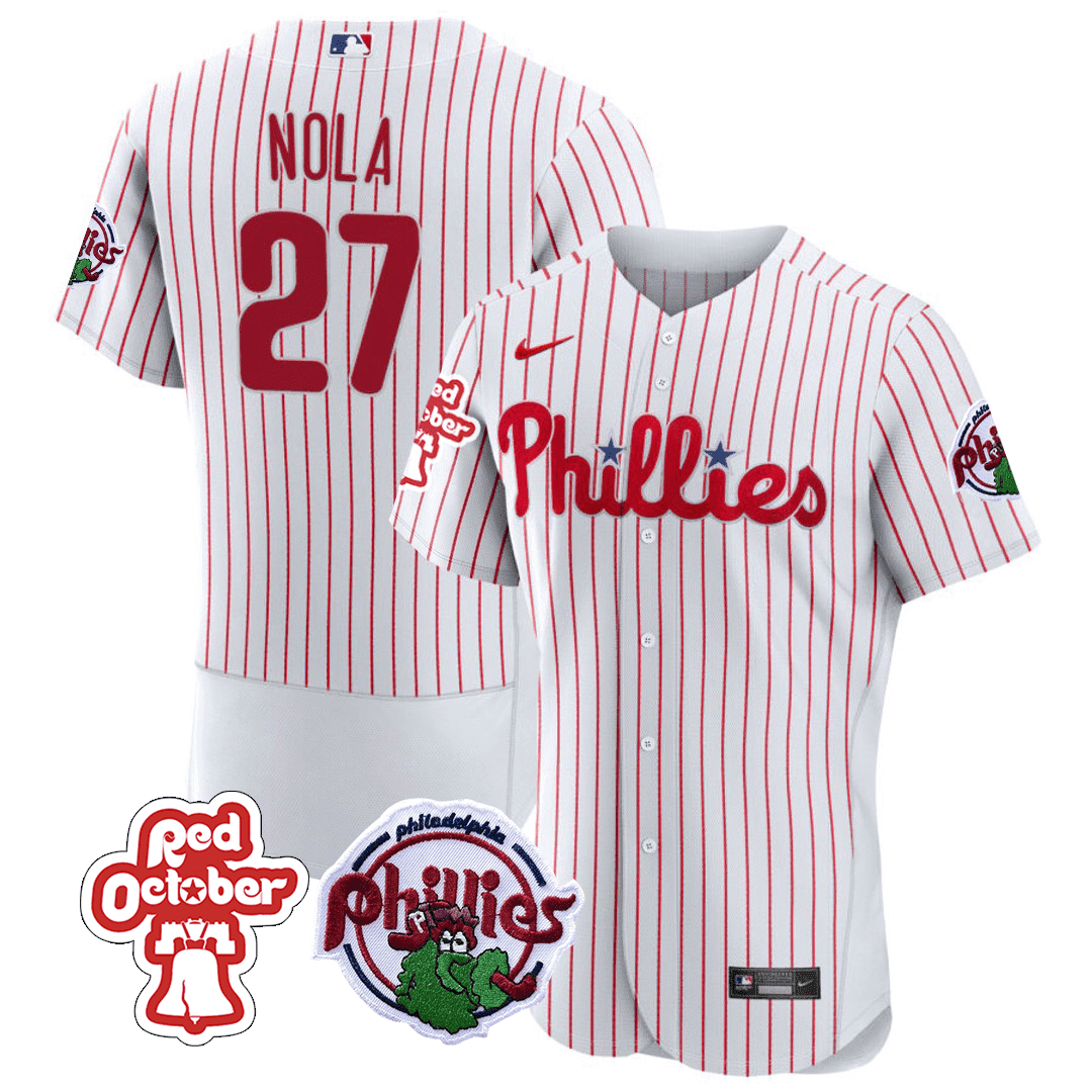 Men’s Philadelphia Red October Patch Flex Base Jersey