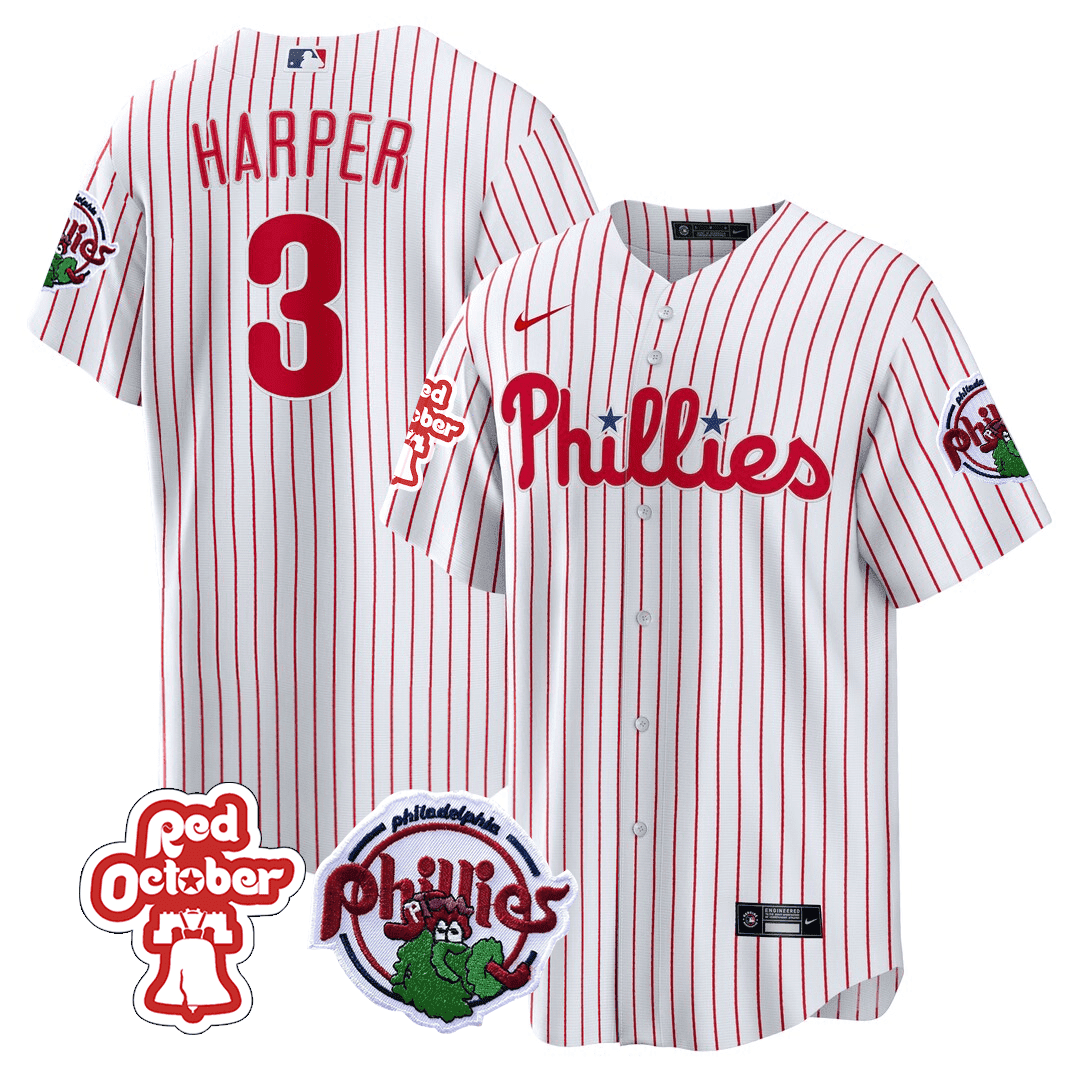 Men’s Philadelphia Red October Patch Cool Base Jersey