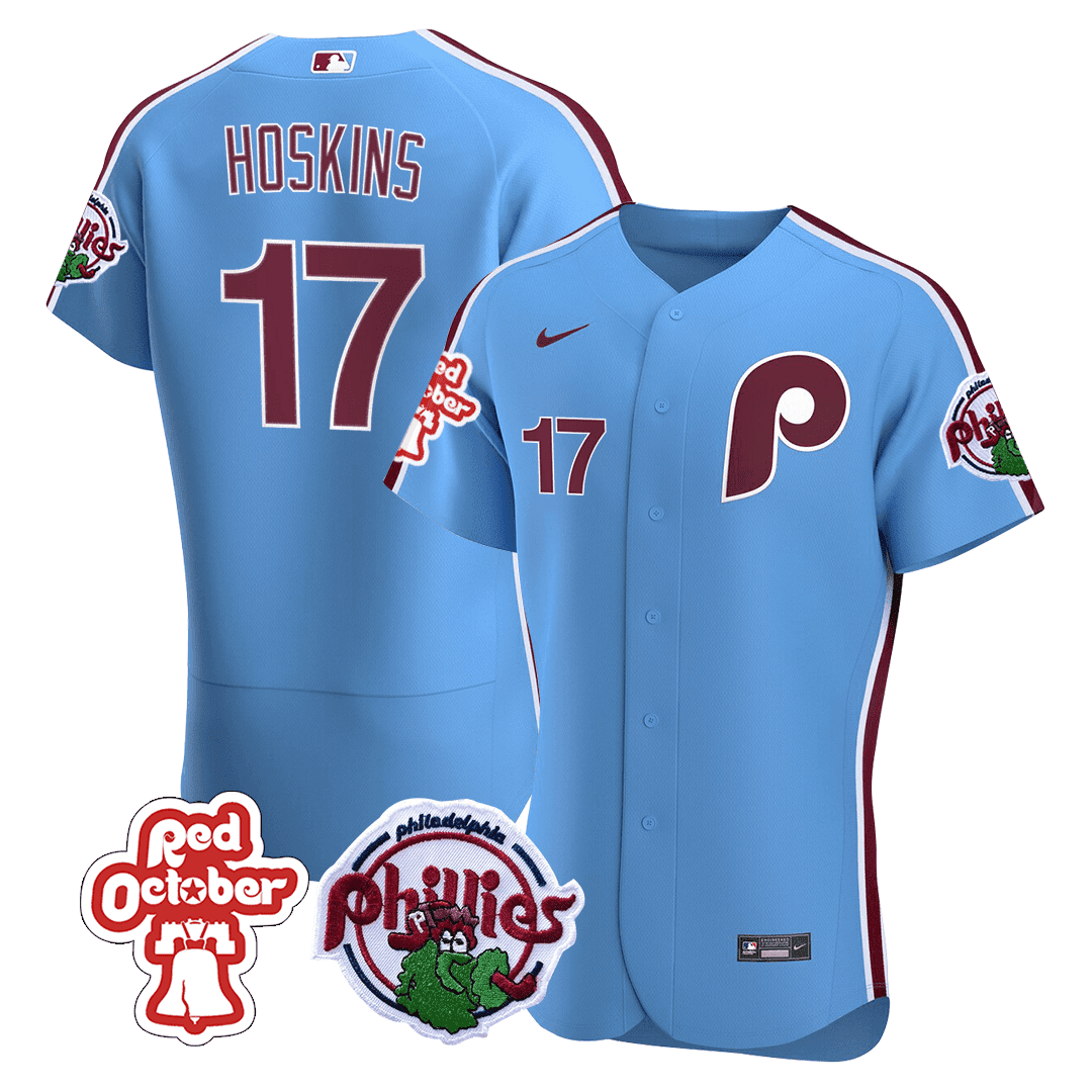 Men’s Philadelphia Red October Patch Flex Base Jersey