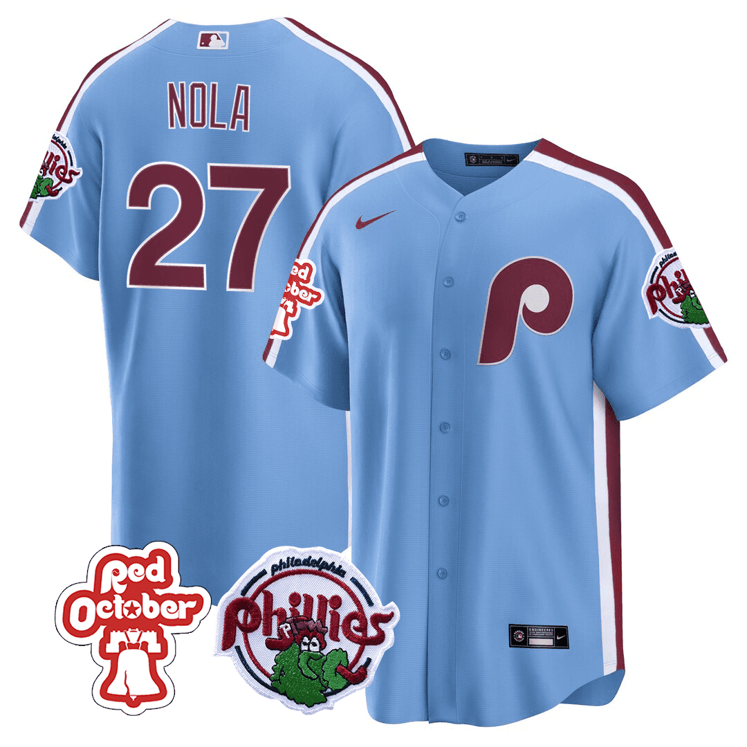 Men’s Philadelphia Red October Patch Cool Base Jersey