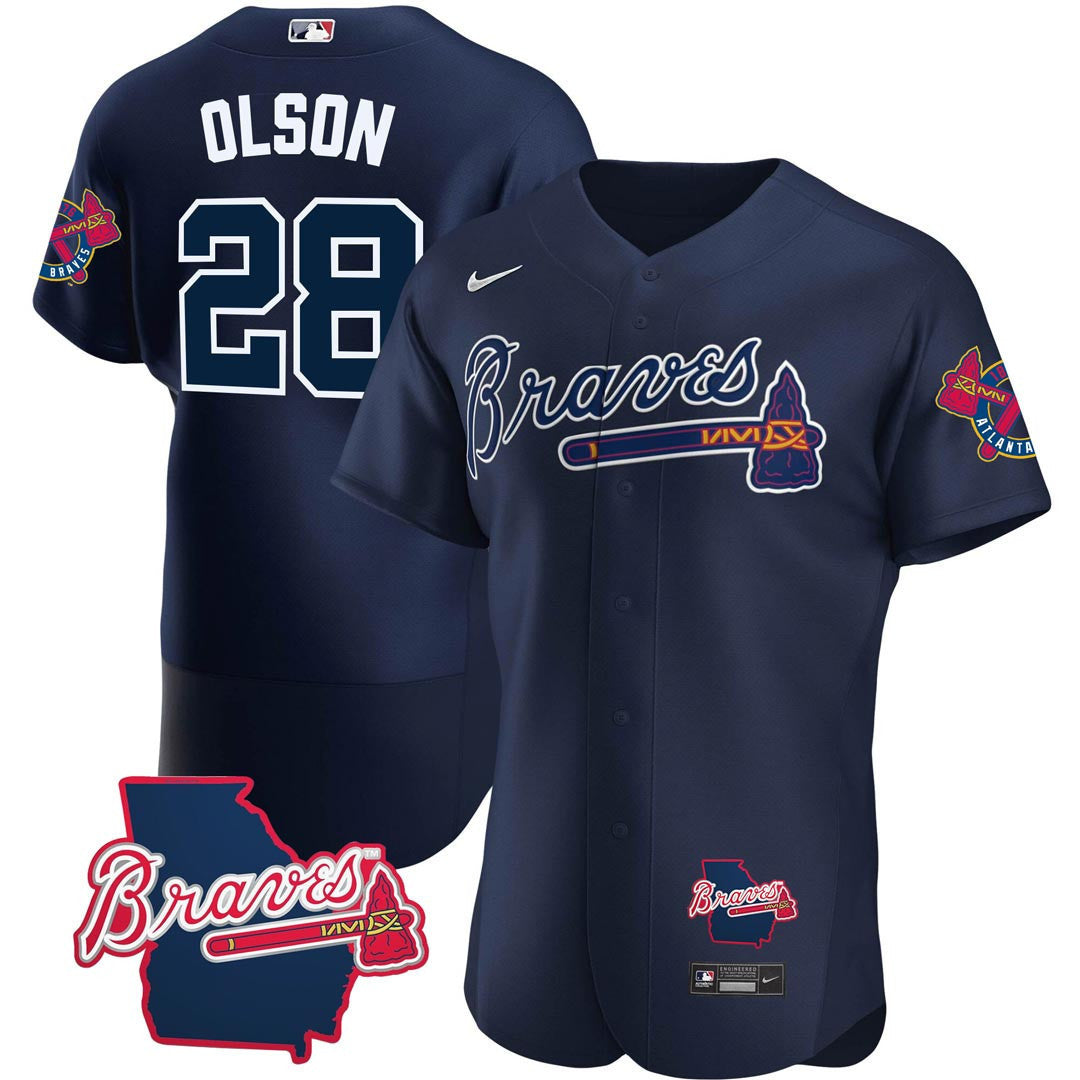 Men’s Atlanta Georgia State Patch Jersey – Navy