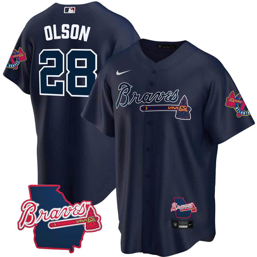 Men’s Atlanta Georgia State Patch Jersey – Navy