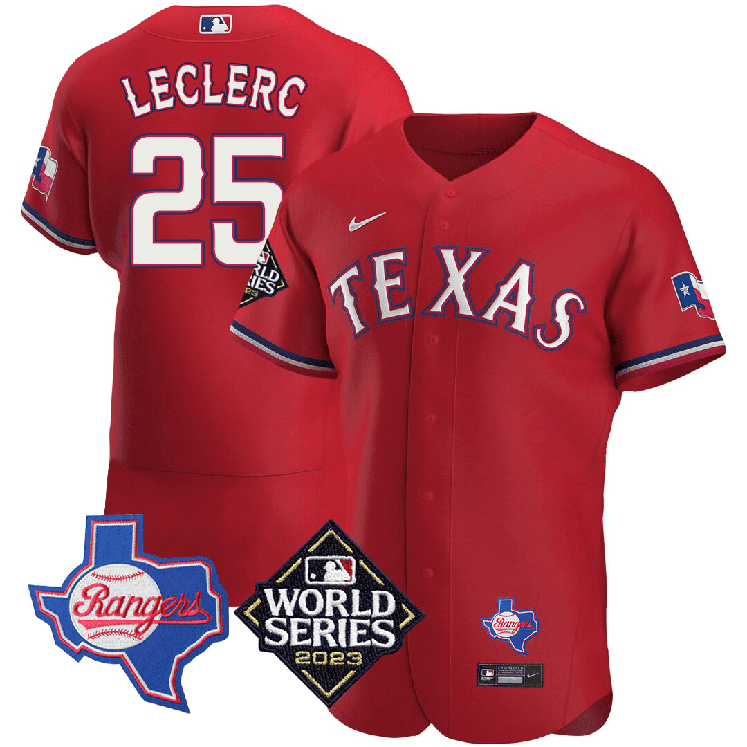 Men’s Texas Texas State & 2023 World Series Patch Jersey