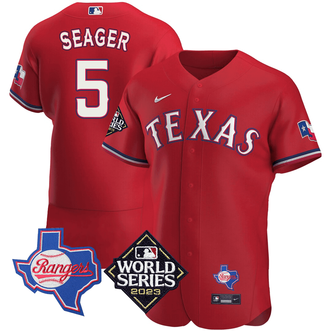 Men’s Texas Texas State & 2023 World Series Patch Jersey