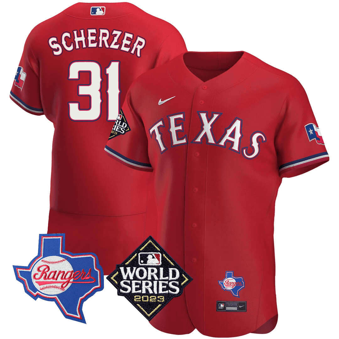 Men’s Texas Texas State & 2023 World Series Patch Jersey