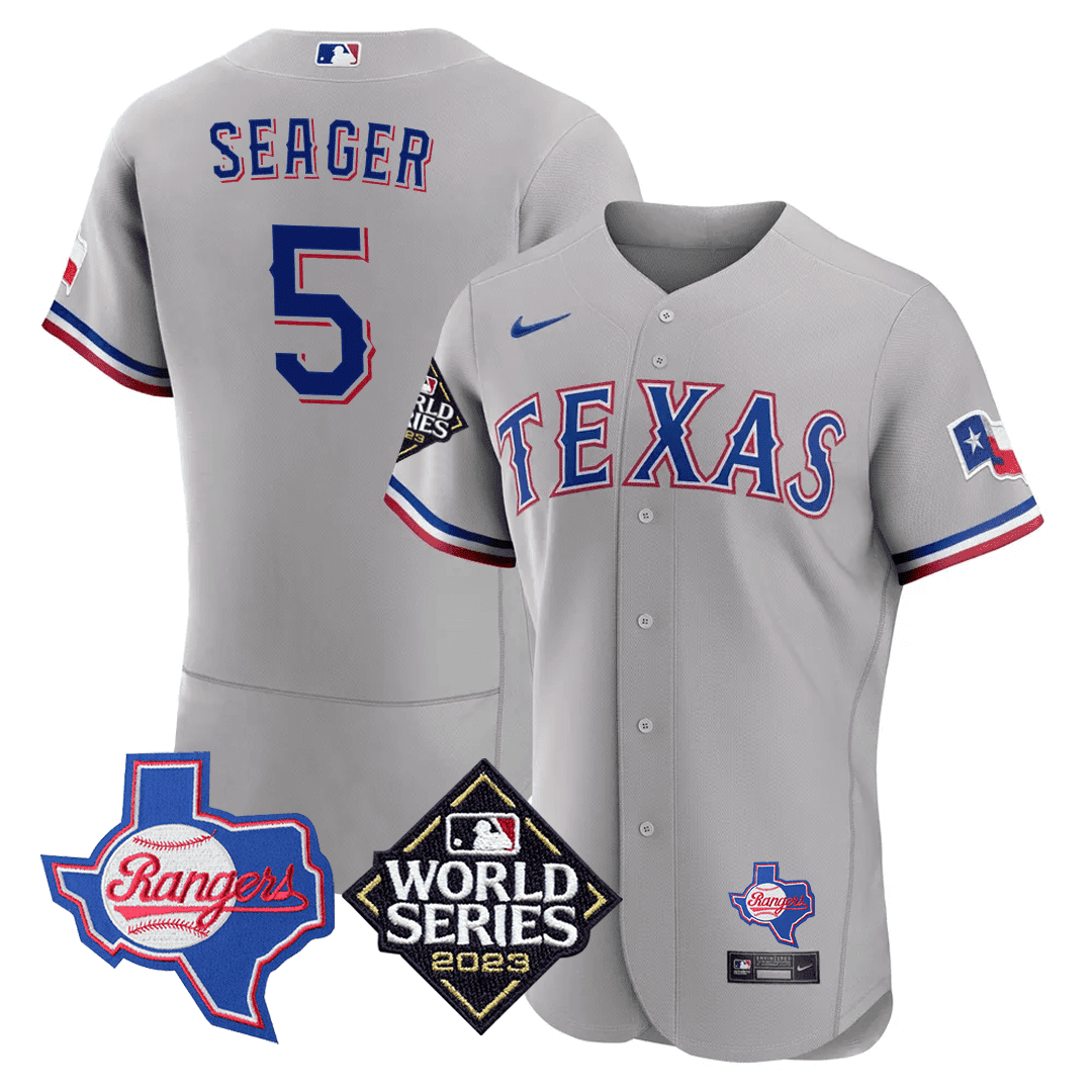Men’s Texas Texas State & 2023 World Series Patch Jersey