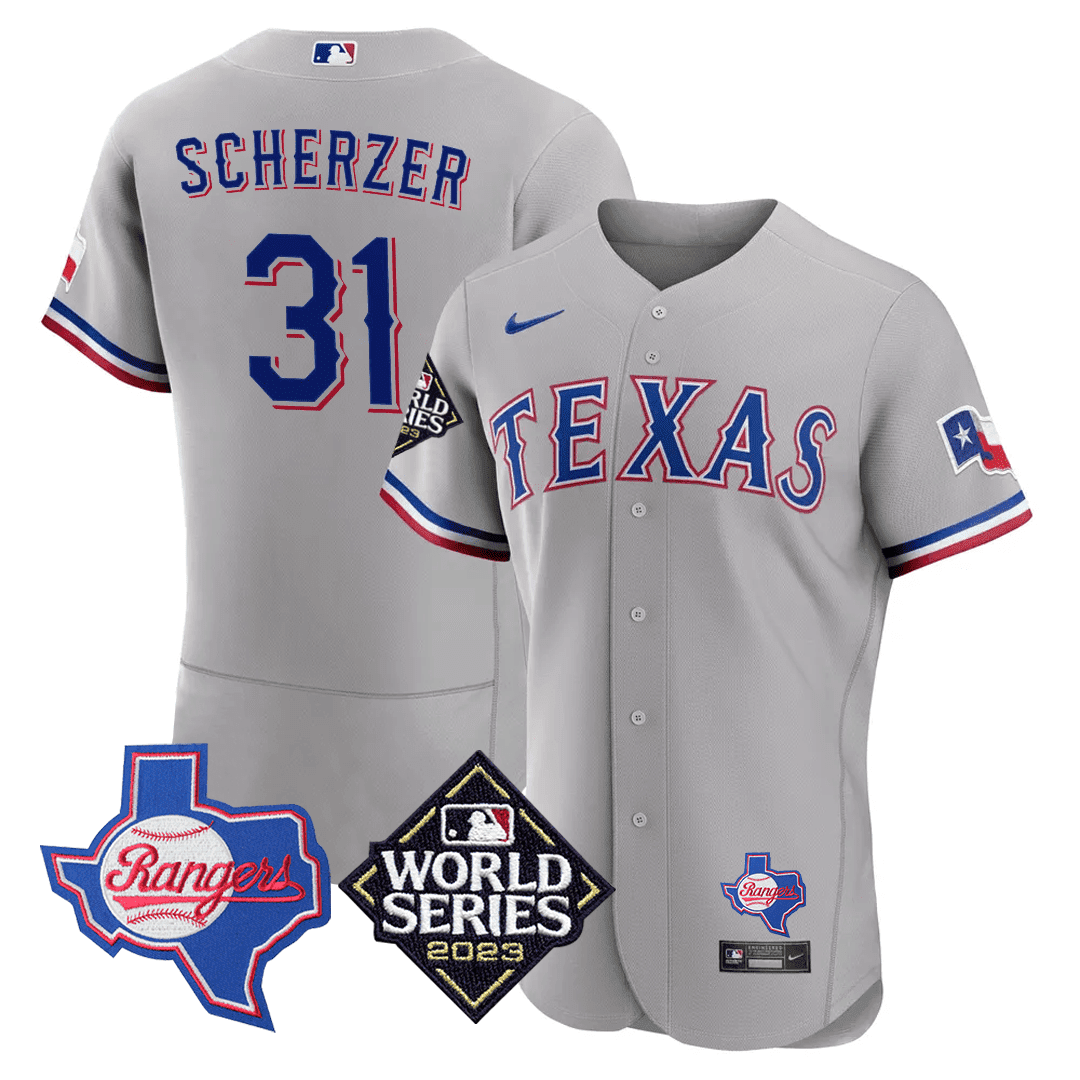 Men’s Texas Texas State & 2023 World Series Patch Jersey