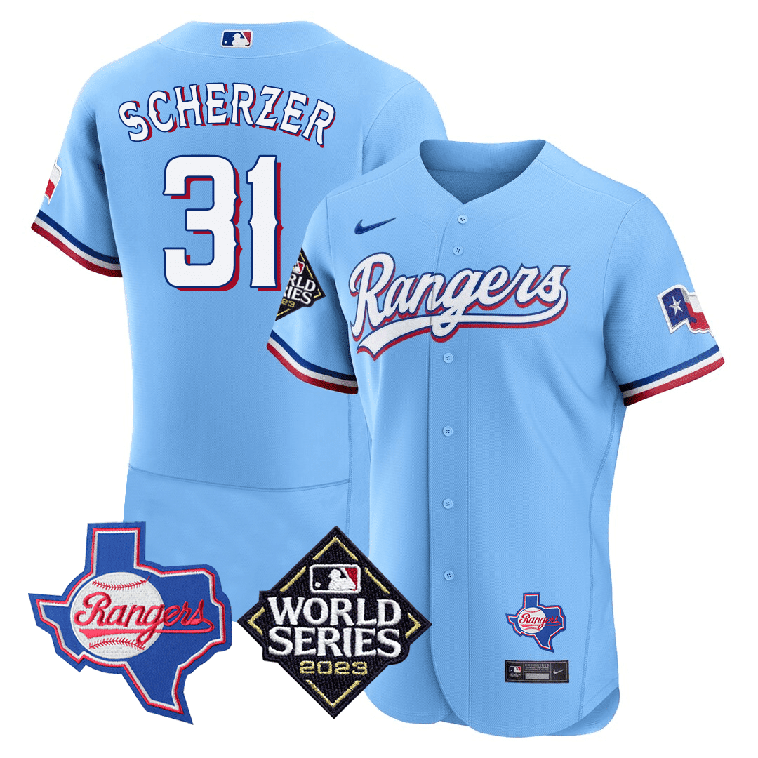 Men’s Texas Texas State & 2023 World Series Patch Jersey