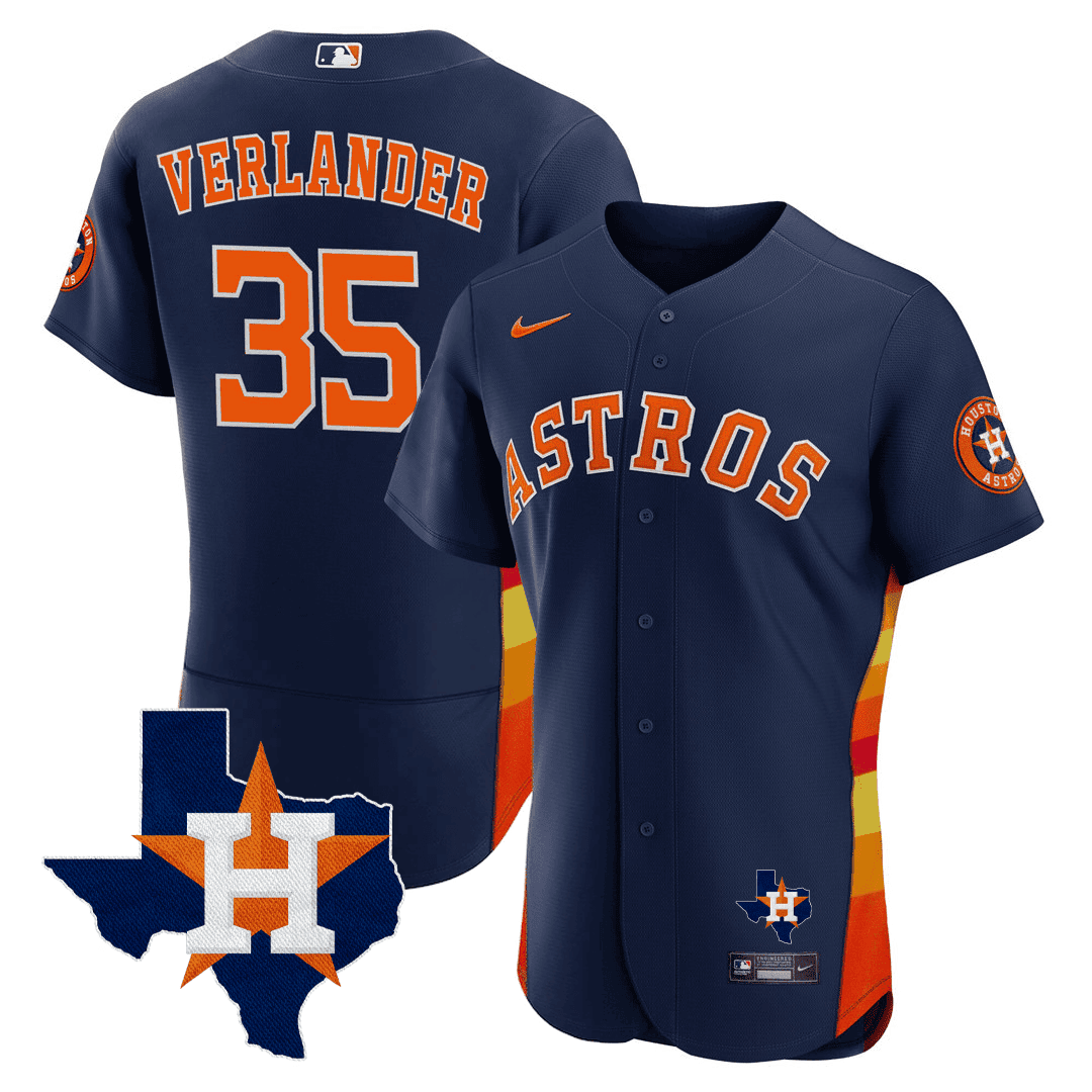 Men’s Houston Texas State Patch Jersey – Navy