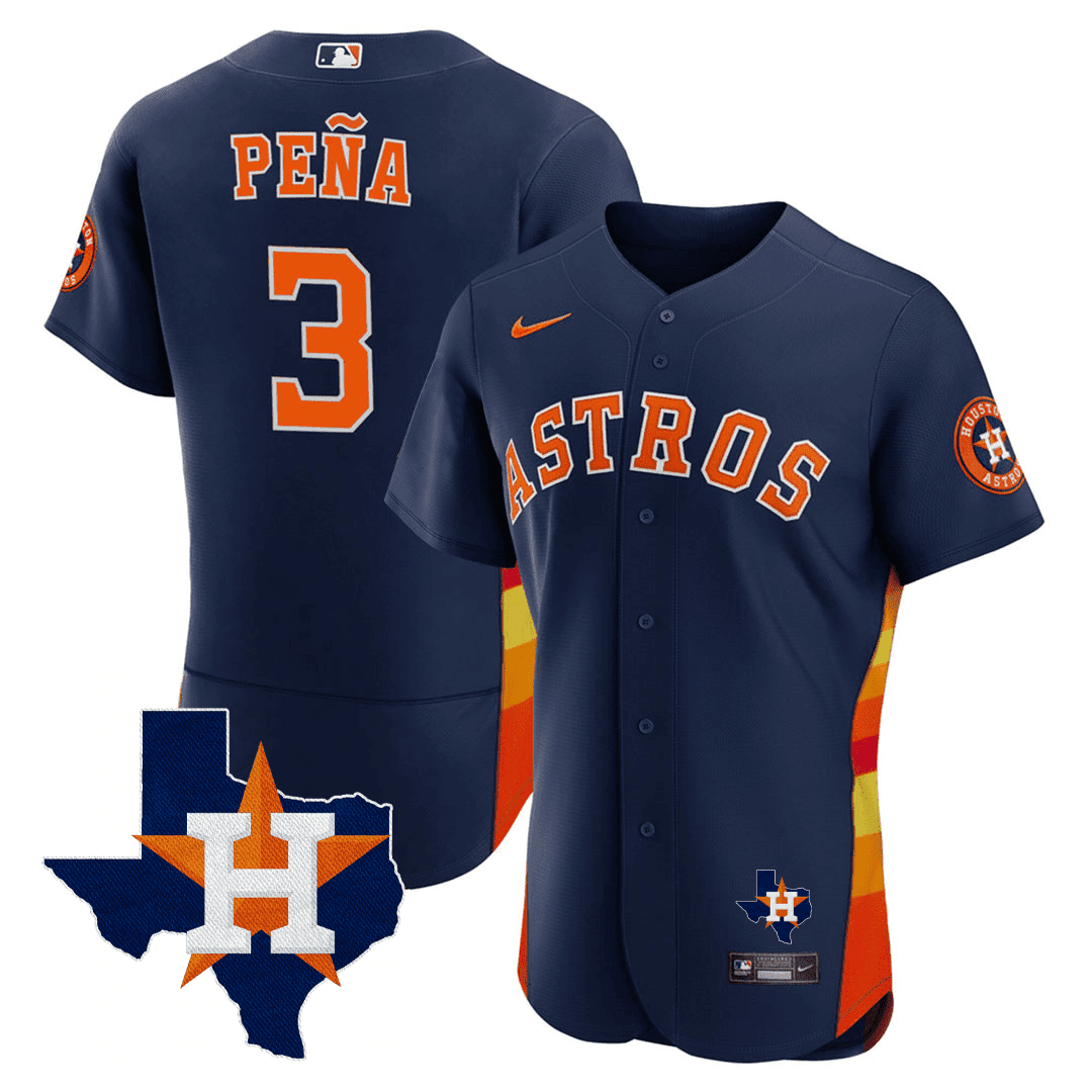 Men’s Houston Texas State Patch Jersey – Navy