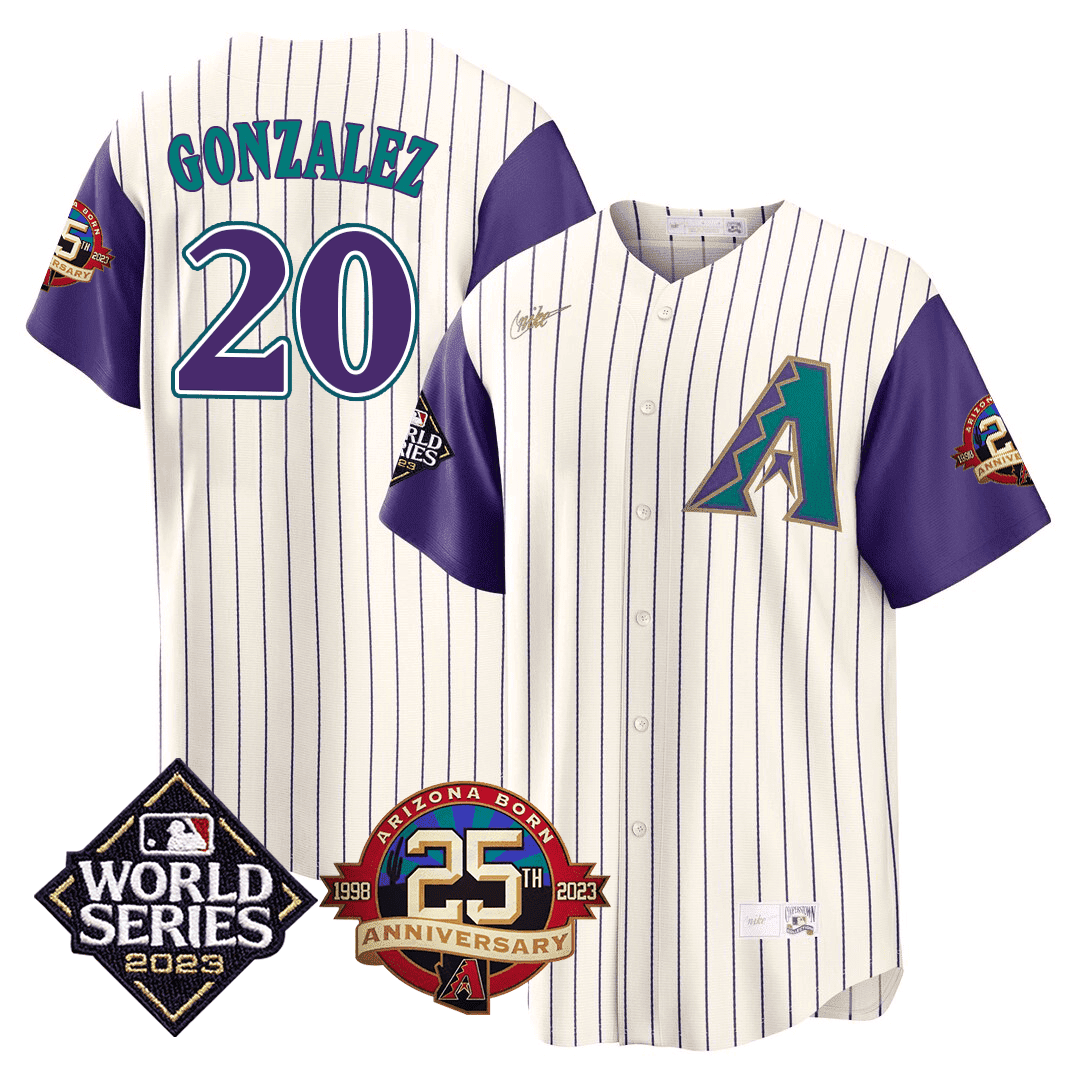 Men’s Arizona 2023 World Series Patch Throwback Jersey