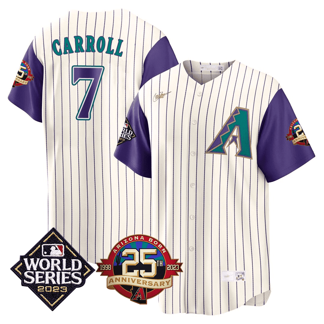 Men’s Arizona 2023 World Series Patch Throwback Jersey