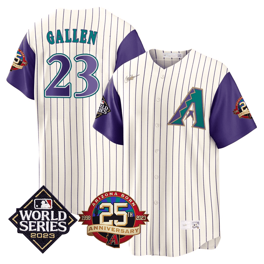 Men’s Arizona 2023 World Series Patch Throwback Jersey