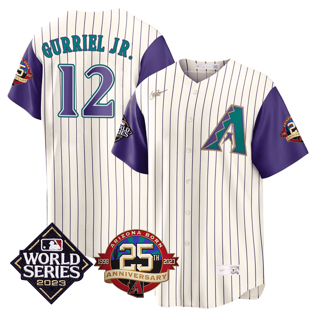 Men’s Arizona 2023 World Series Patch Throwback Jersey