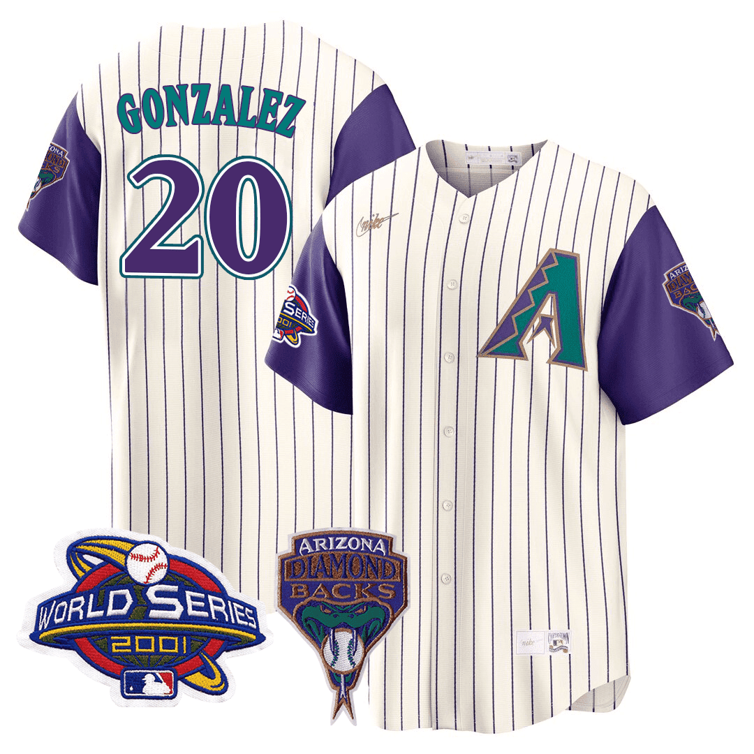 Men’s Arizona 2001 World Series Patch Throwback Jersey
