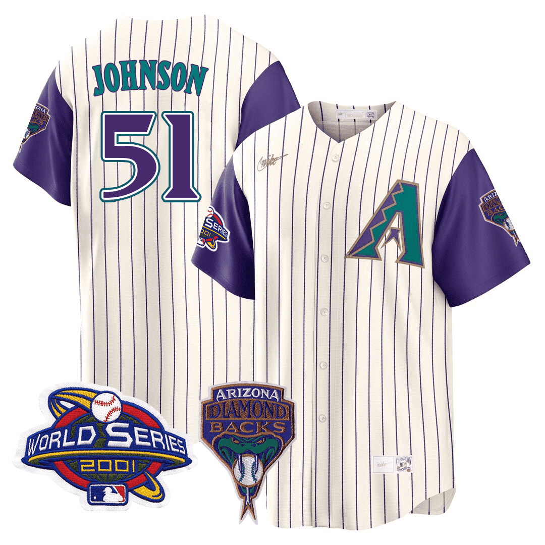 Men’s Arizona 2001 World Series Patch Throwback Jersey