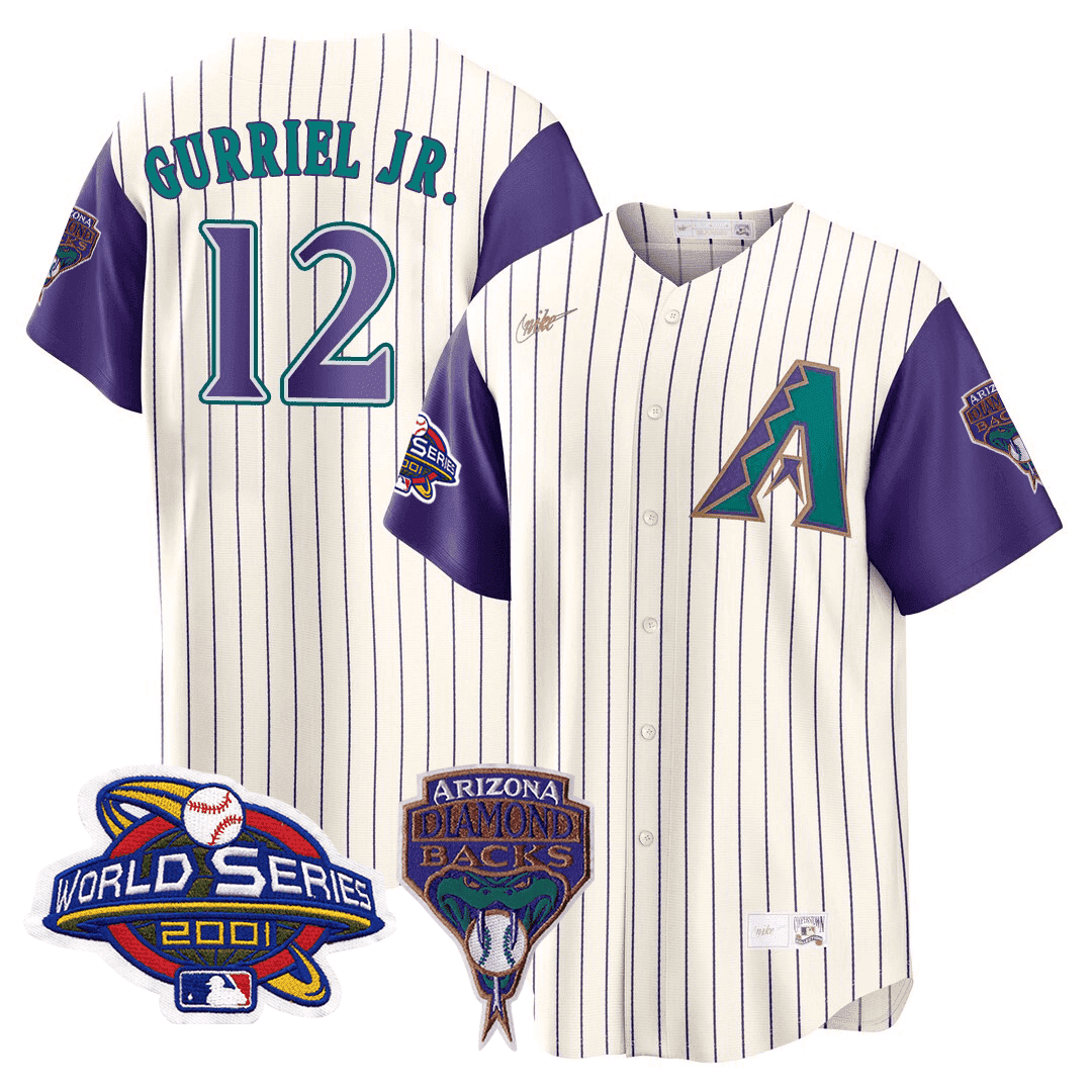 Men’s Arizona 2001 World Series Patch Throwback Jersey