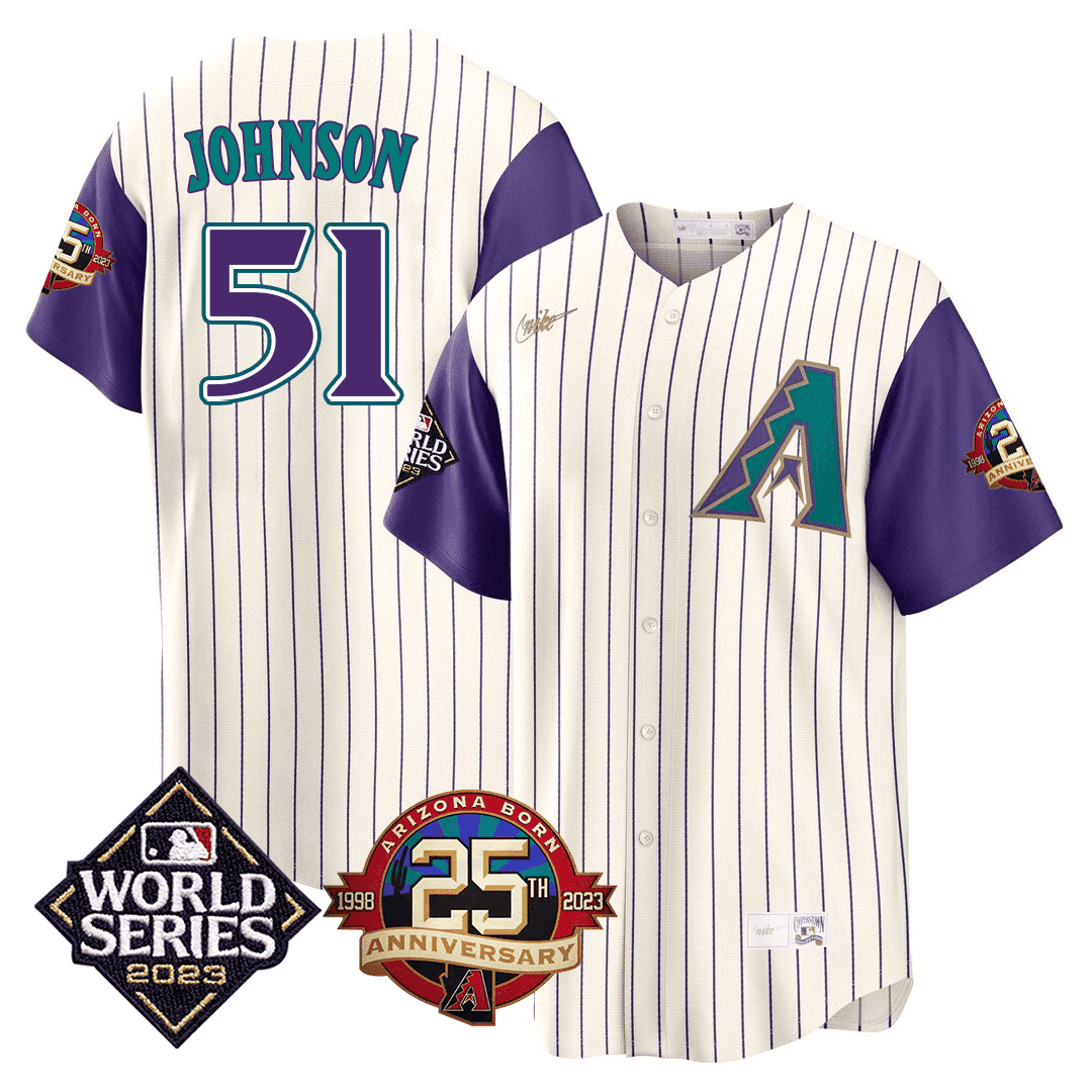 Men’s Arizona 2023 World Series Patch Throwback Jersey