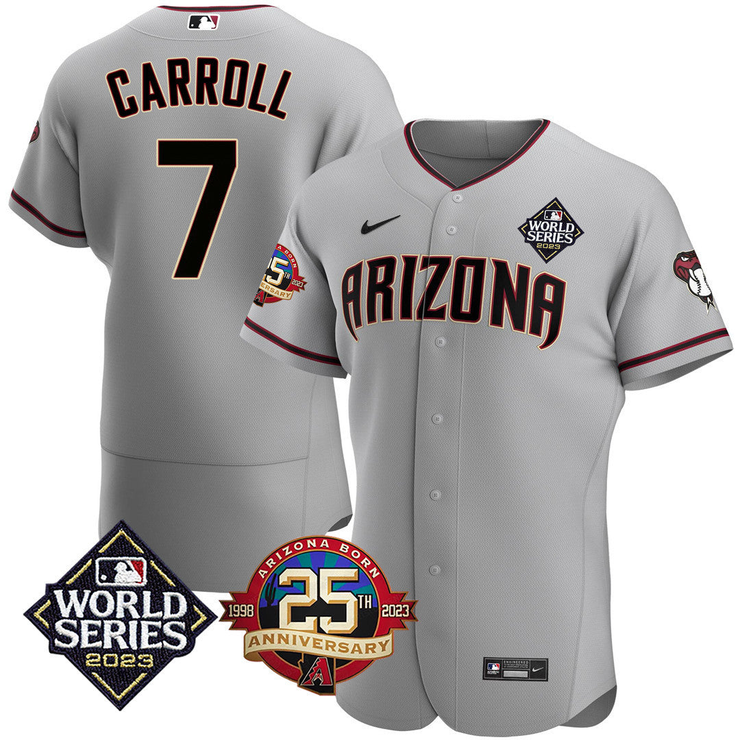 Men’s Arizona Jersey 2023 World Series & 25th Anniversary Patch Jersey