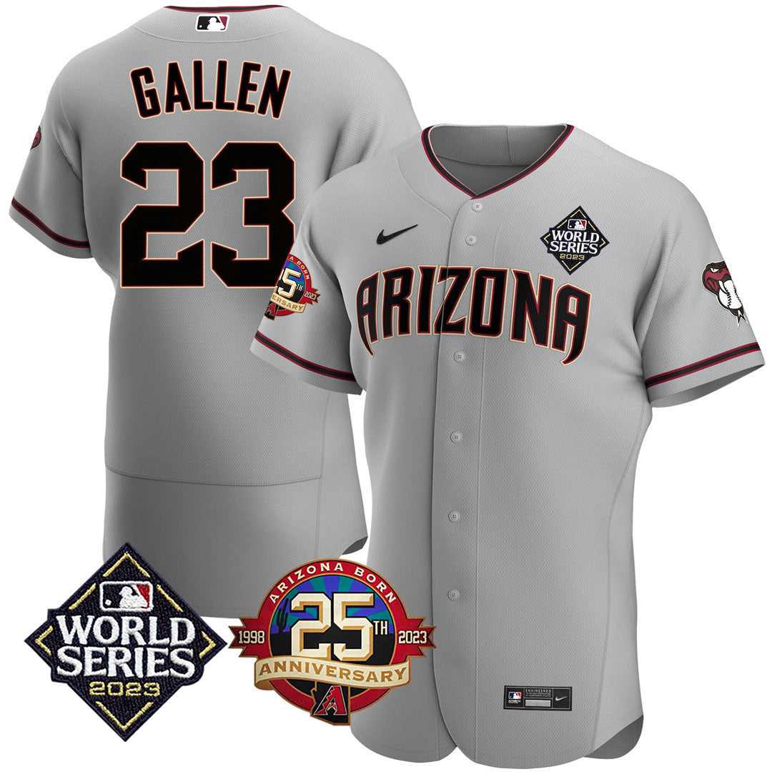 Men’s Arizona Jersey 2023 World Series & 25th Anniversary Patch Jersey