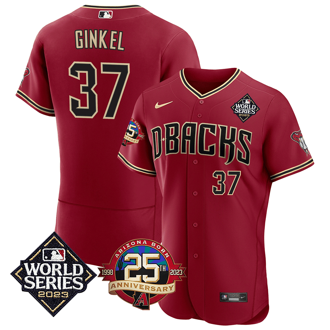 Men’s Arizona Jersey 2023 World Series & 25th Anniversary Patch Jersey