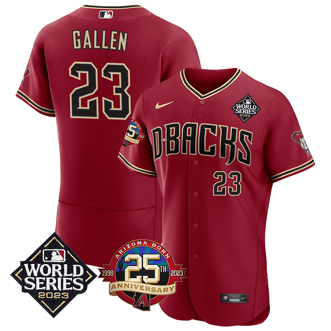 Men’s Arizona Jersey 2023 World Series & 25th Anniversary Patch Jersey