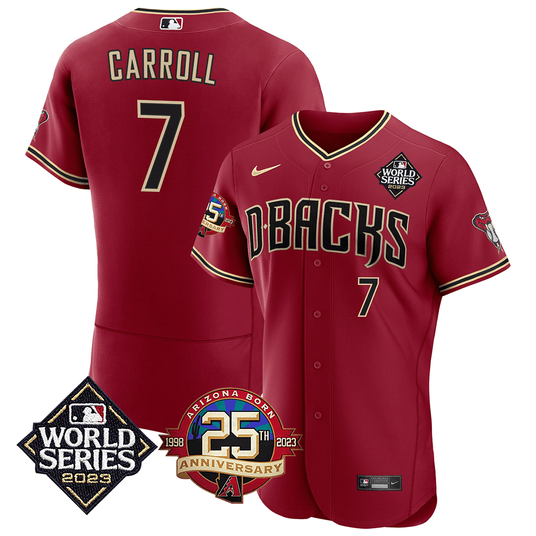 Men’s Arizona Jersey 2023 World Series & 25th Anniversary Patch Jersey