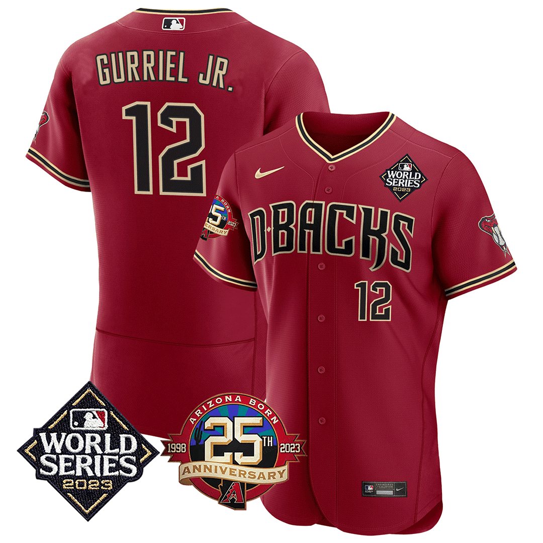 Men’s Arizona Jersey 2023 World Series & 25th Anniversary Patch Jersey