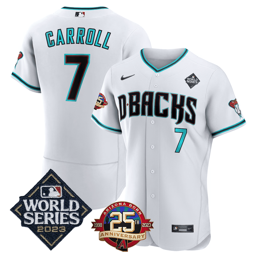 Men’s Arizona Jersey 2023 World Series & 25th Anniversary Patch Jersey