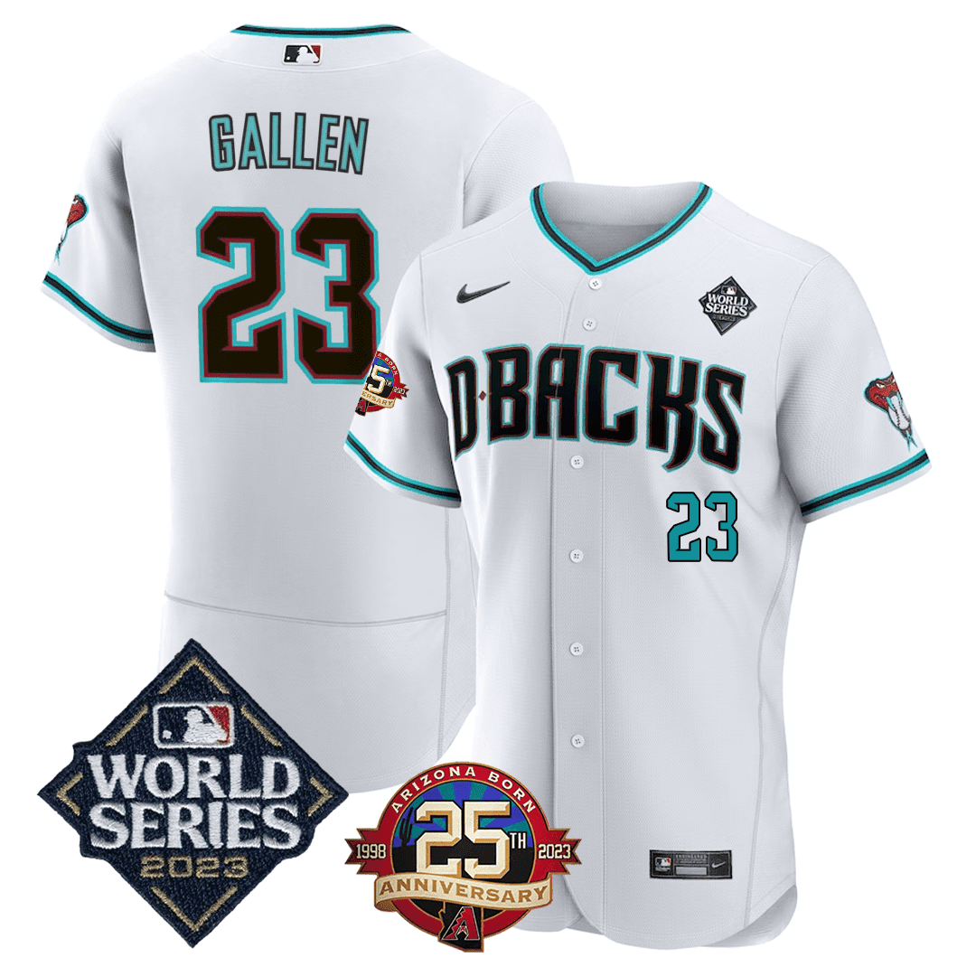 Men’s Arizona Jersey 2023 World Series & 25th Anniversary Patch Jersey