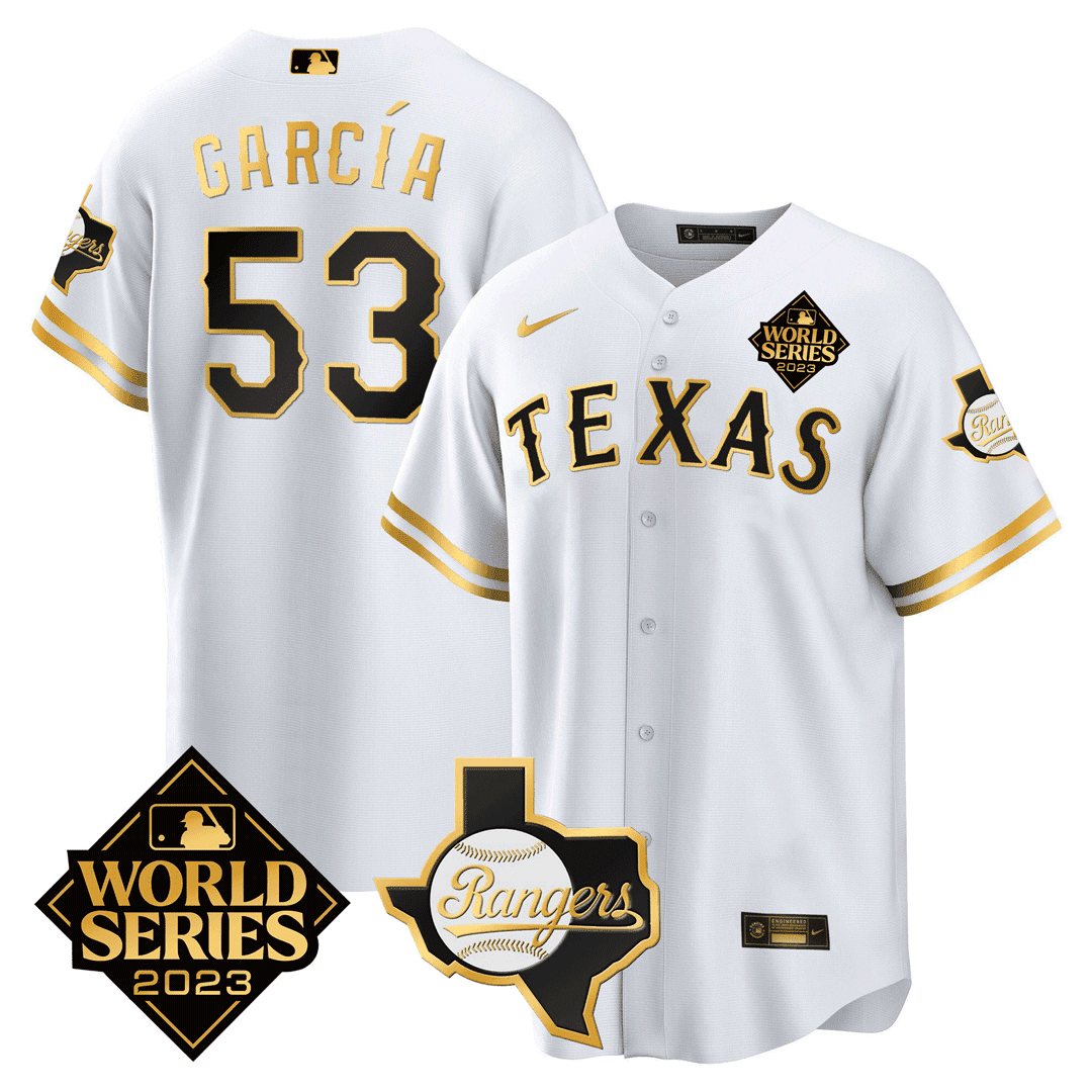 Men’s Texas 2023 World Series & Texas State Patch Gold Jersey