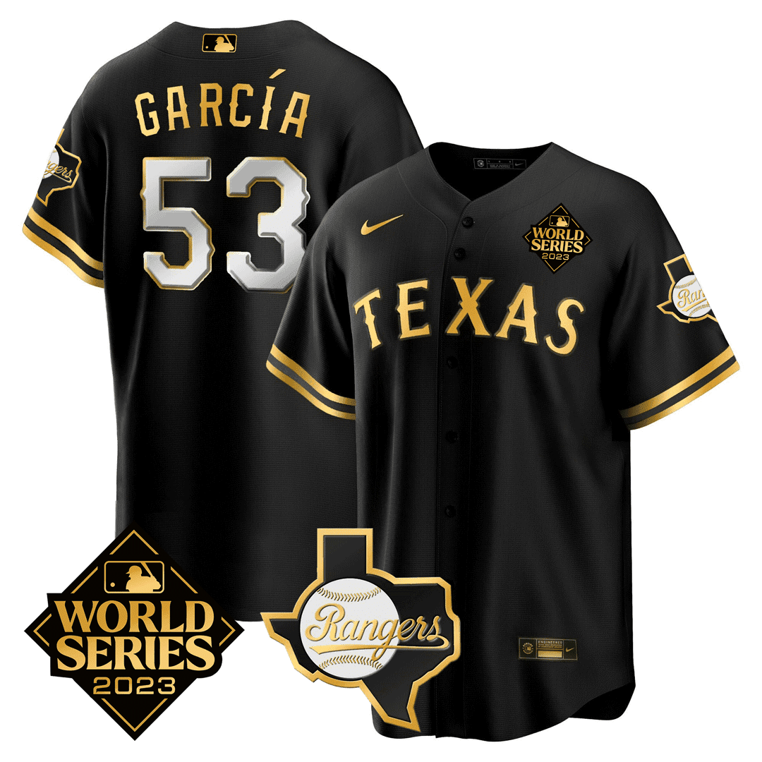 Men’s Texas 2023 World Series & Texas State Patch Gold Jersey