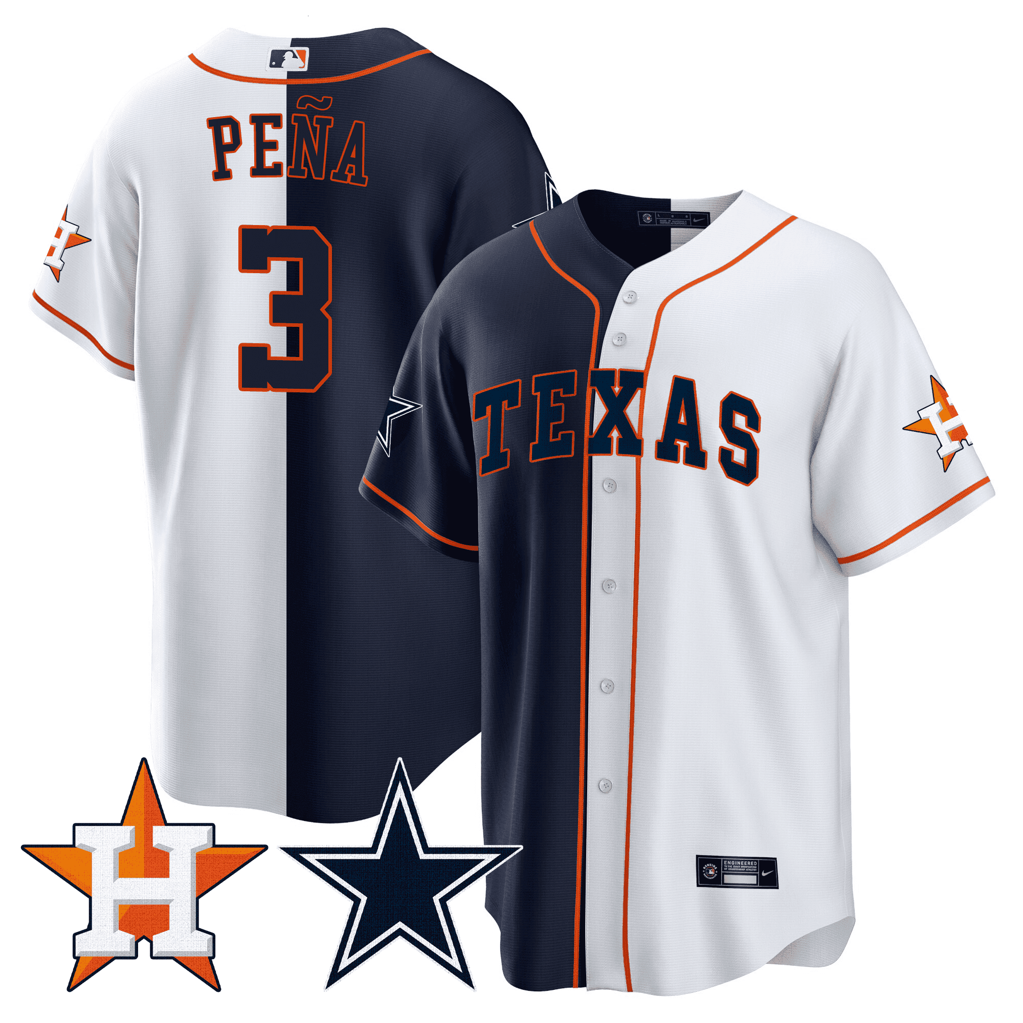 Men’s Split Astros – Cool Base Jersey
