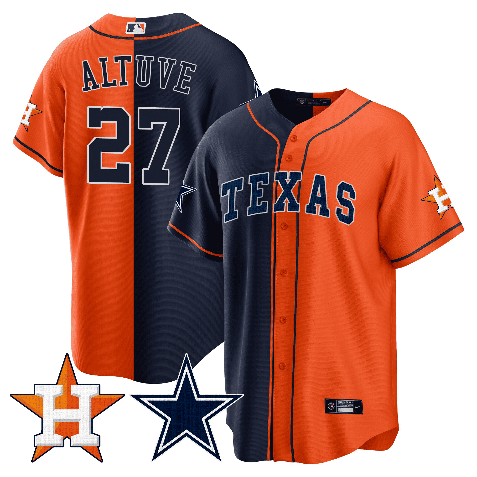 Men’s Split Astros – Cool Base Jersey