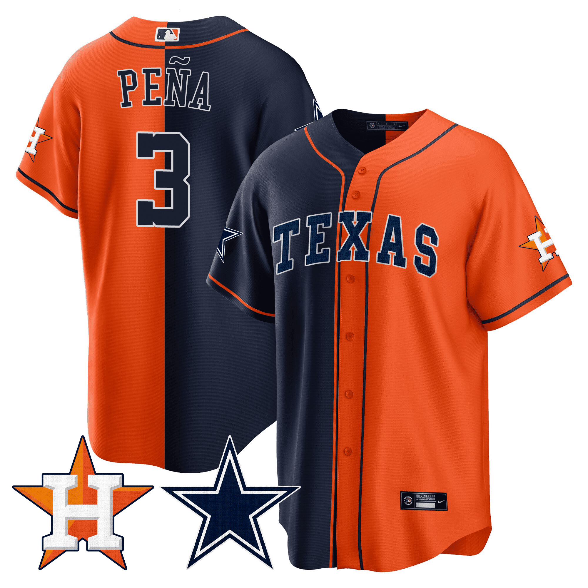 Men’s Split Astros – Cool Base Jersey