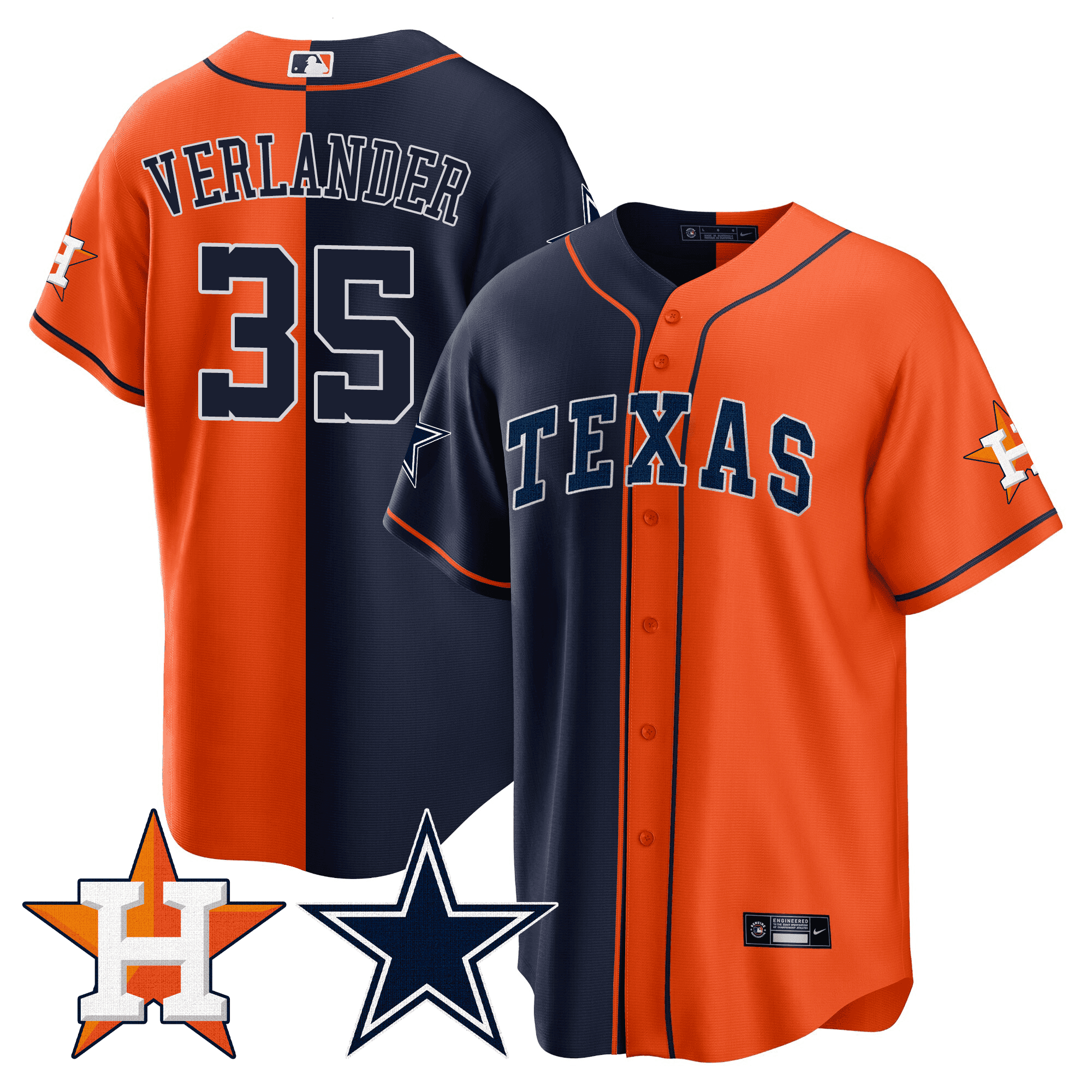 Men’s Split Astros – Cool Base Jersey