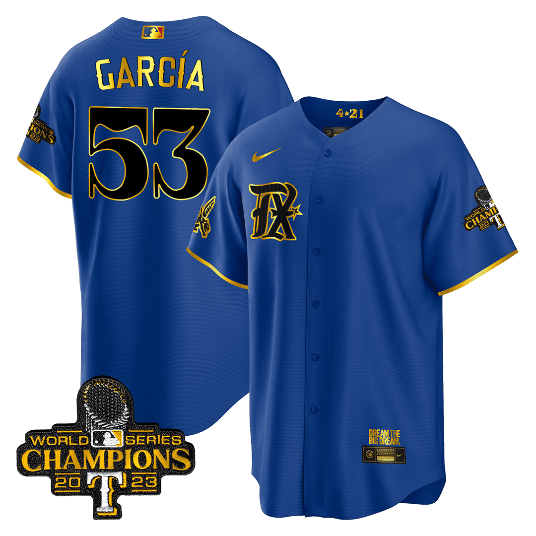Men’s Texas 2023 World Series Champions City Connect Cool Gold Jersey V2