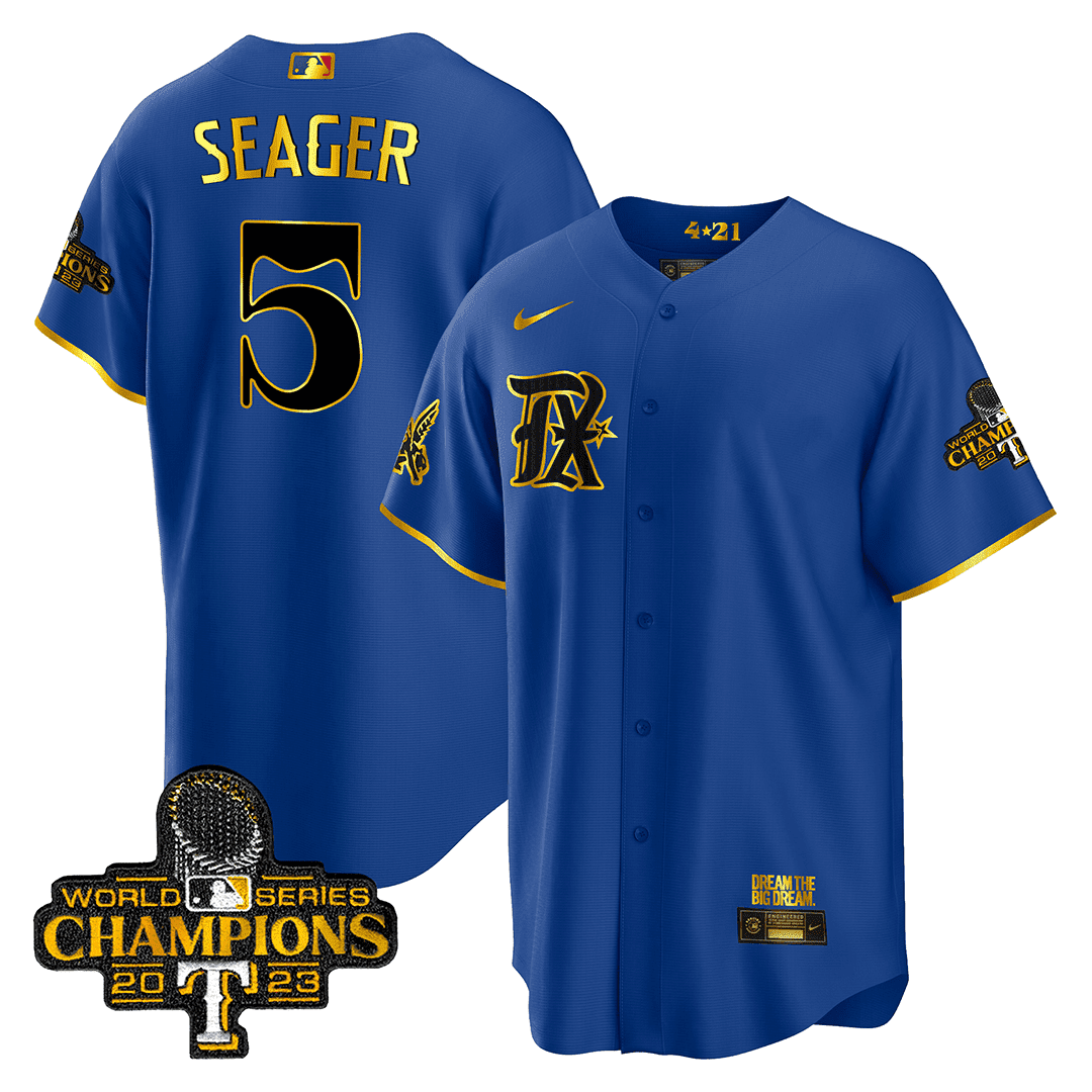 Men’s Texas 2023 World Series Champions City Connect Cool Gold Jersey V2
