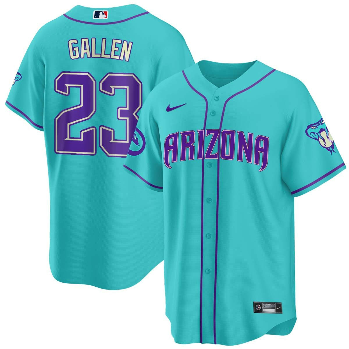 Men’s 2024 Arizona Teal Purple Jersey