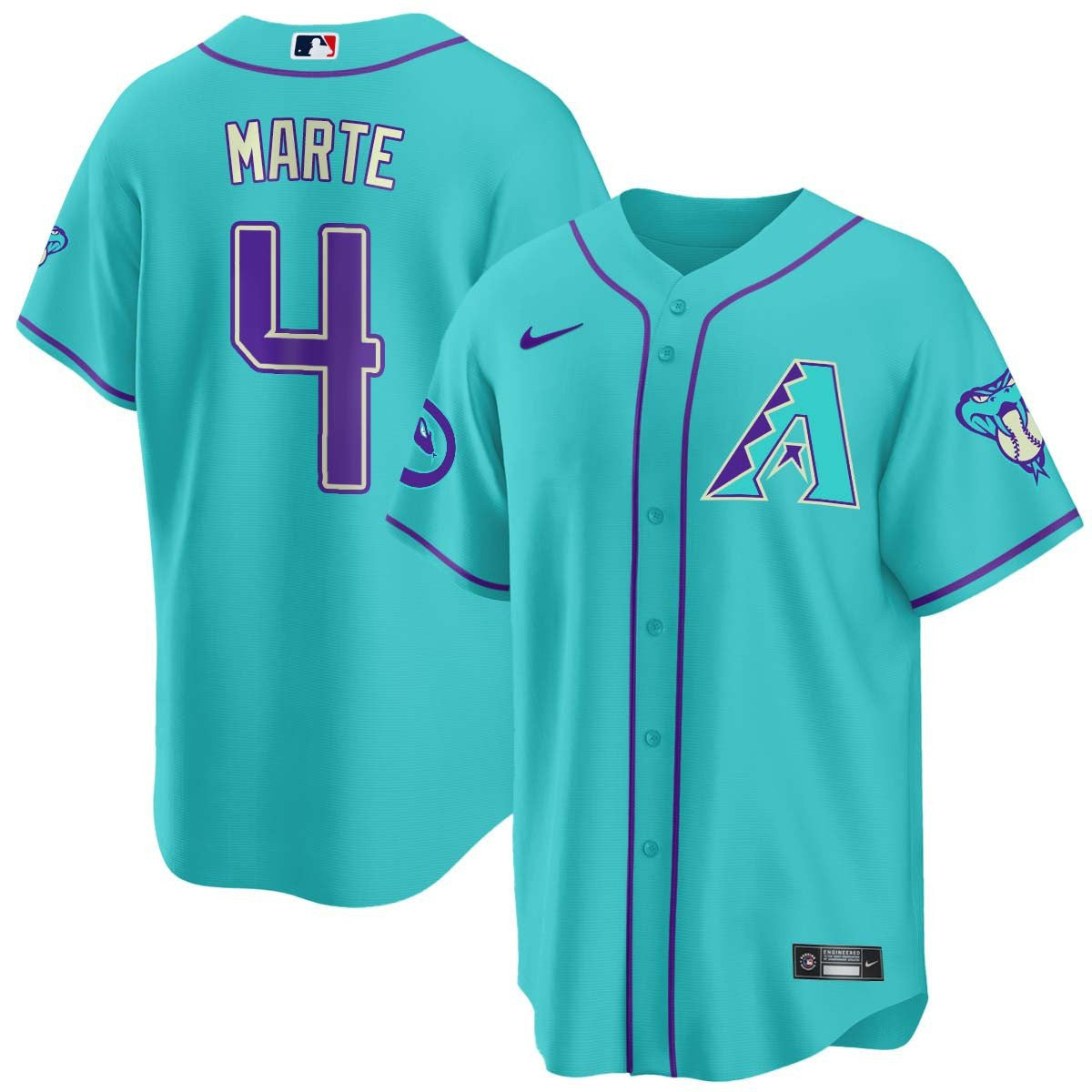 Men’s 2024 Arizona Teal Purple Jersey
