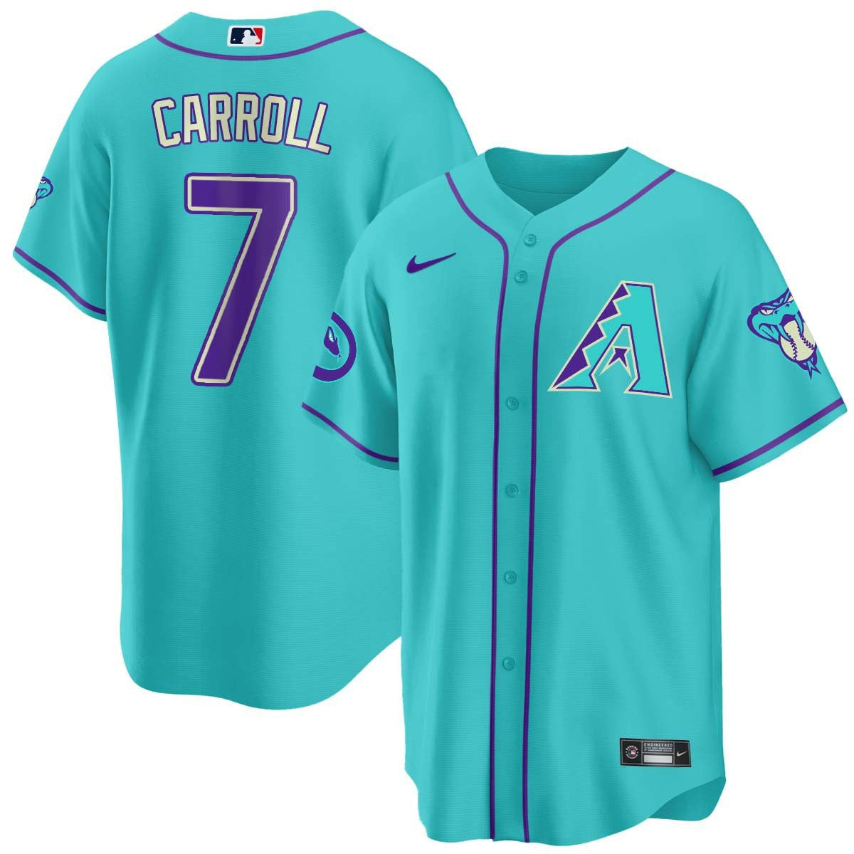 Men’s 2024 Arizona Teal Purple Jersey