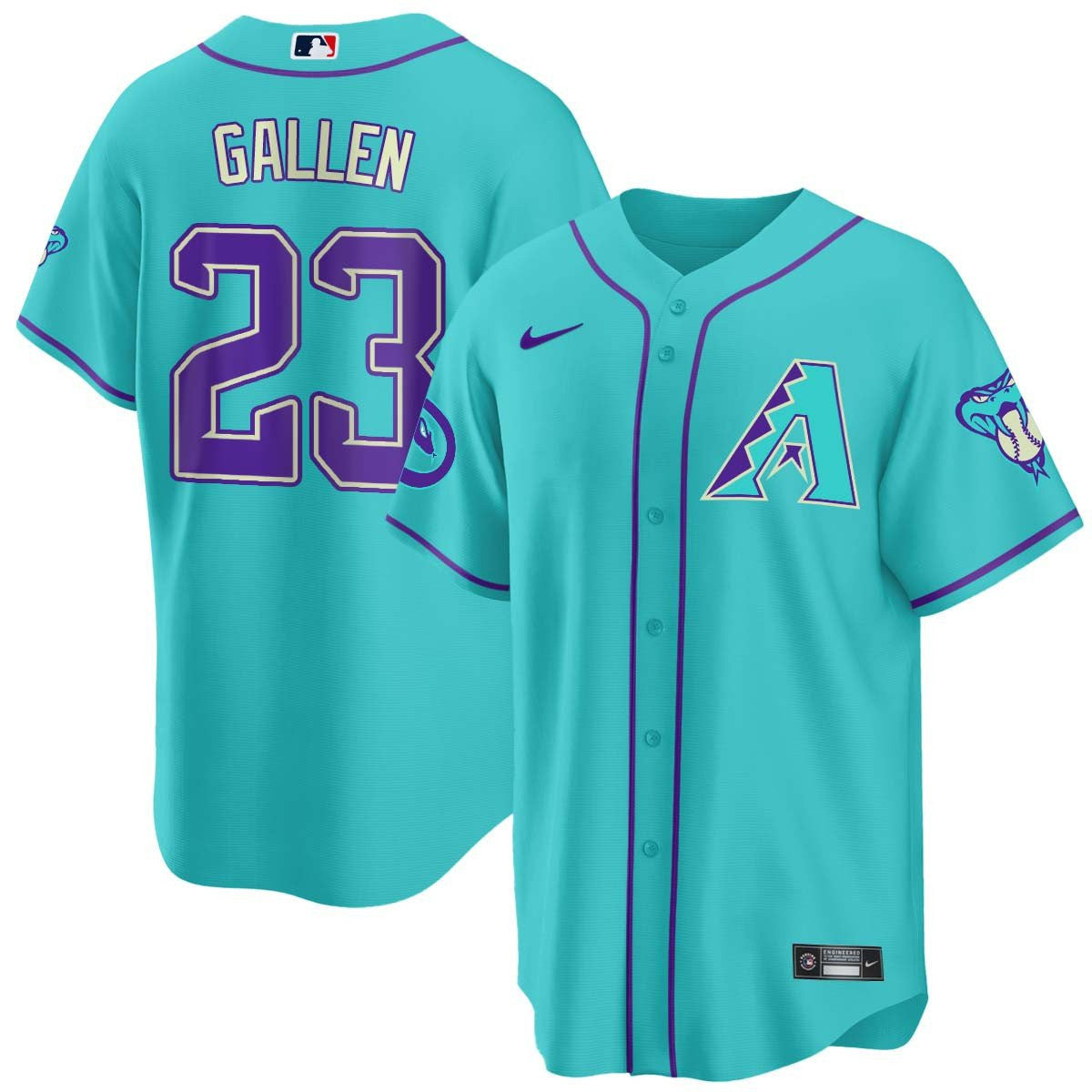 Men’s 2024 Arizona Teal Purple Jersey