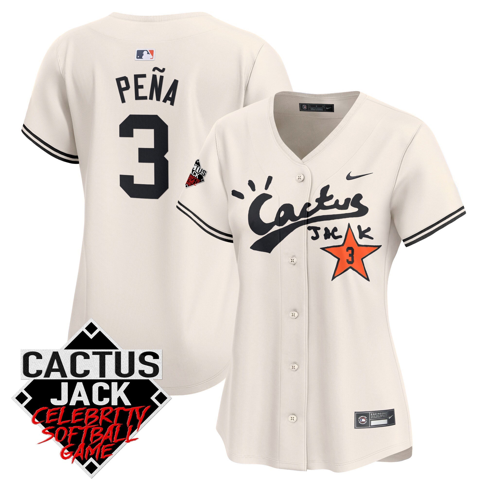 Women’s Cactus Jack Celebrity Softball Game Patch Vapor Premier Limited Jersey V2