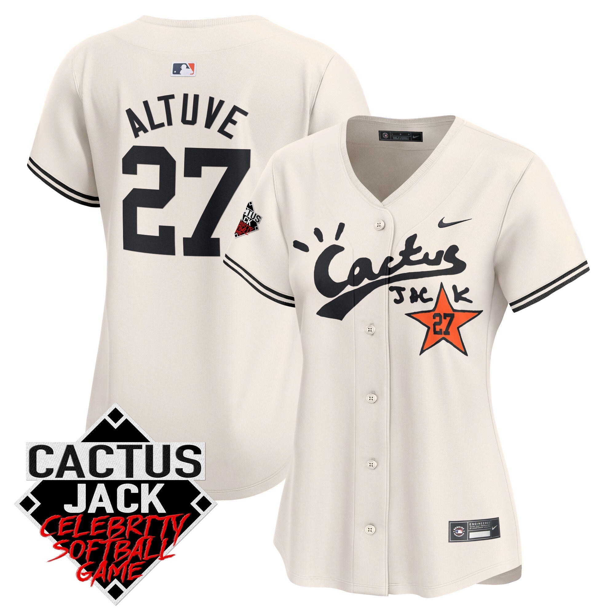 Women’s Cactus Jack Celebrity Softball Game Patch Vapor Premier Limited Jersey V2