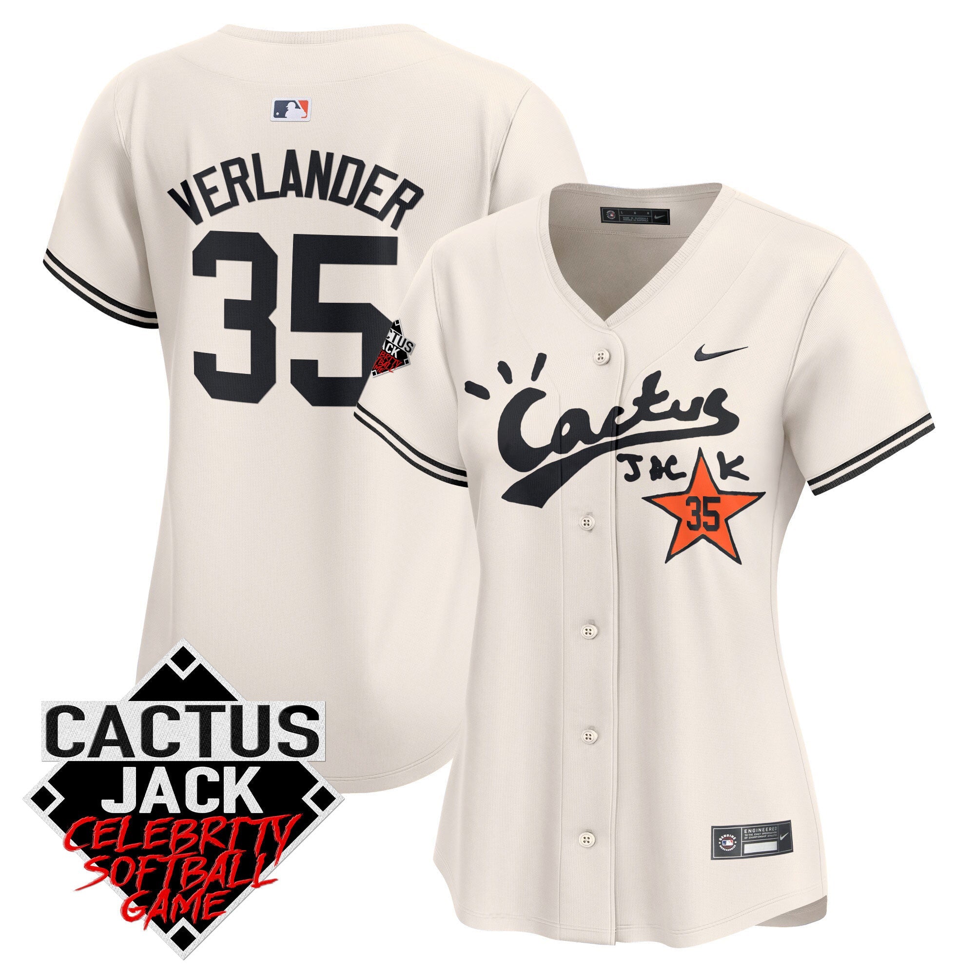 Women’s Cactus Jack Celebrity Softball Game Patch Vapor Premier Limited Jersey V2