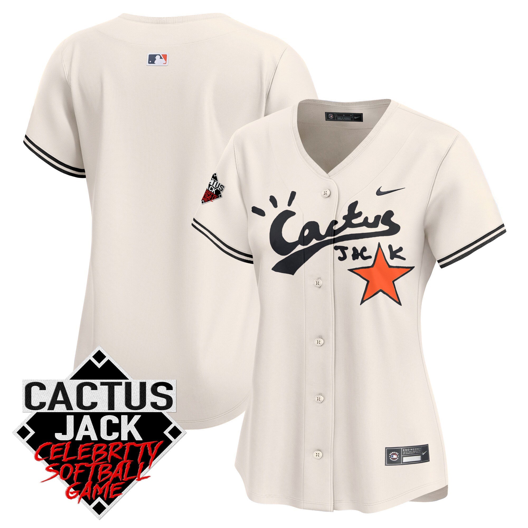 Women’s Cactus Jack Celebrity Softball Game Patch Vapor Premier Limited Jersey V2